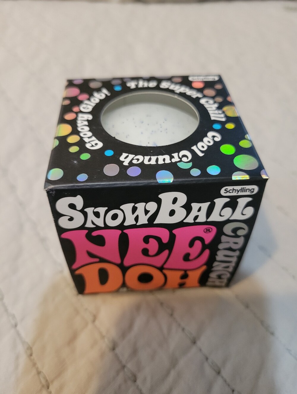 Needoh SnowBall Crunch Kids Squishy Toy - White